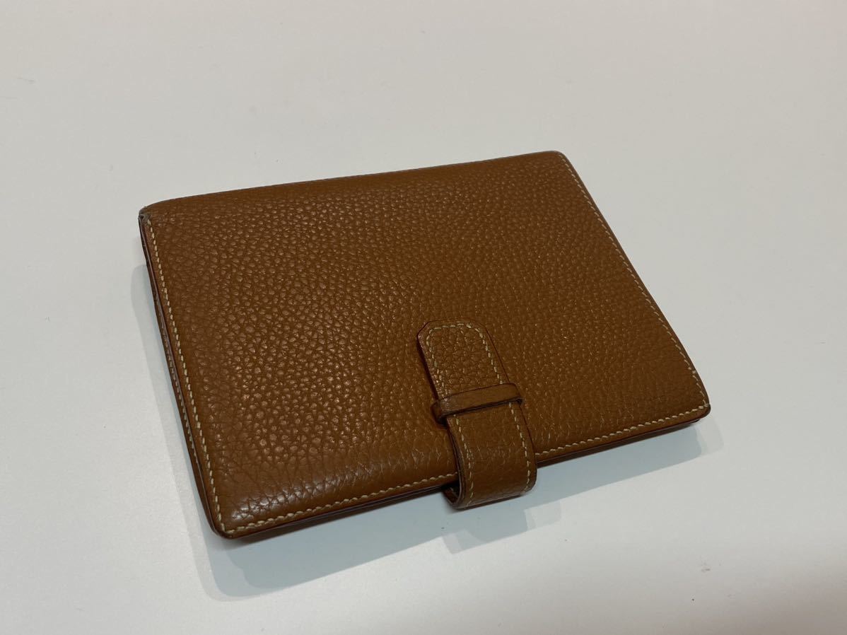 正規品HERMES エルメス ジュラ トゴ 二つ折りコンパクト財布 ゴールド 売り切り 本物