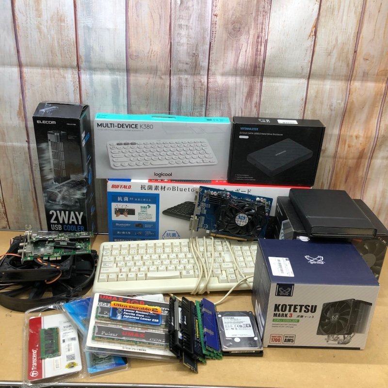 【ジャンク】 PCパーツ まとめ売り キーボード 電源 グラフィックボード クーラー メモリ HDD 他 多数 230912RM410057