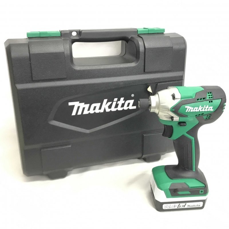 中古 ｍａｋｉｔａ マキタ １４．４Ｖ バッテリー２個 充電式 インパクトドライバ 充電器 ＭＴＤ００１ＤＳＸ 電動工具/225