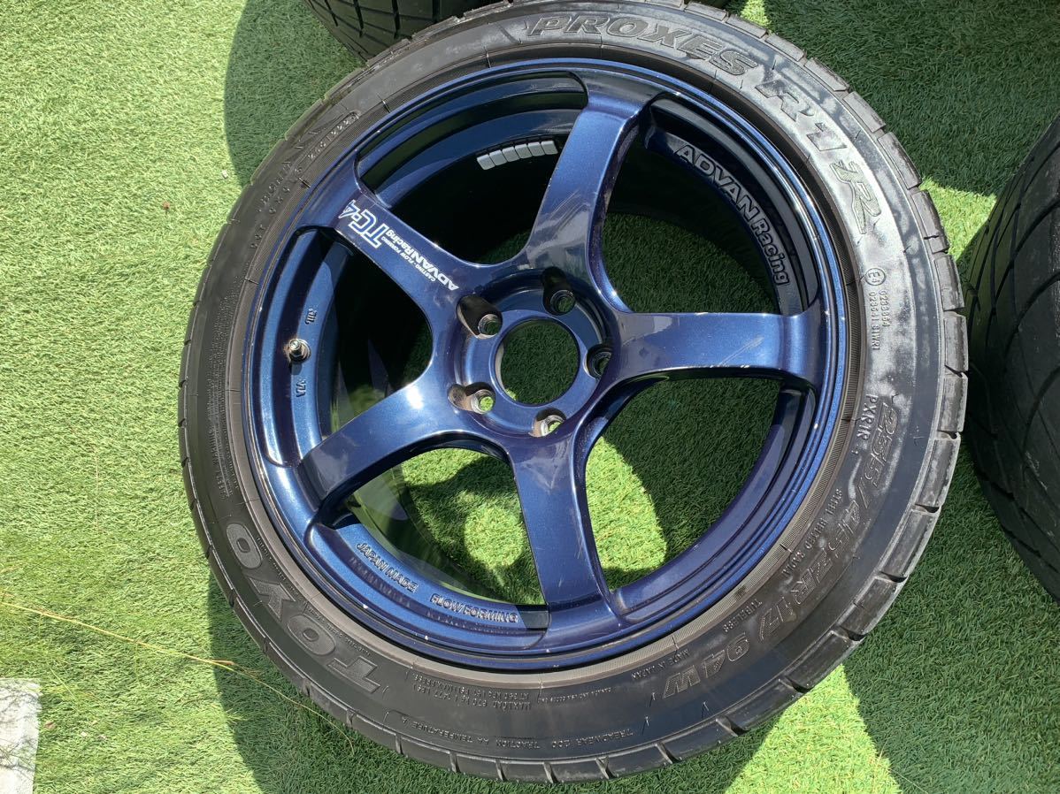 送料着払い ADVAN TC-4 17×9J +35(2本) 17x9J +45(2本) 合計4本 PCD114 
