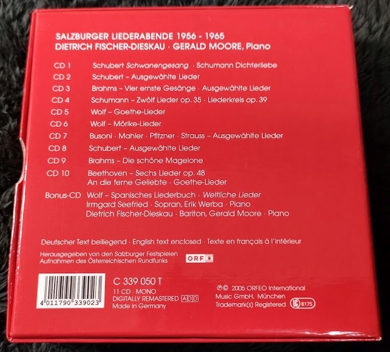 11DISCS/LIVE/MONO/ORFEO D'OR/IMPORTED/DIETRICH FISCHER