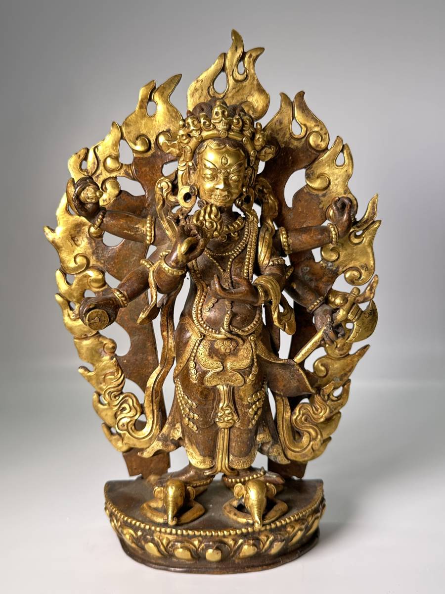 仏教美術　19~20世紀　仏教美術　金銅仏像　鍍金仏　唐金佛像　古物　検　中国　チベット　ネパール