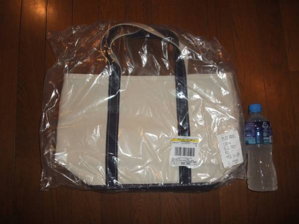 ▼L.L.Bean キャンバス トートバッグ 青 LLビーン ジップトップM_1