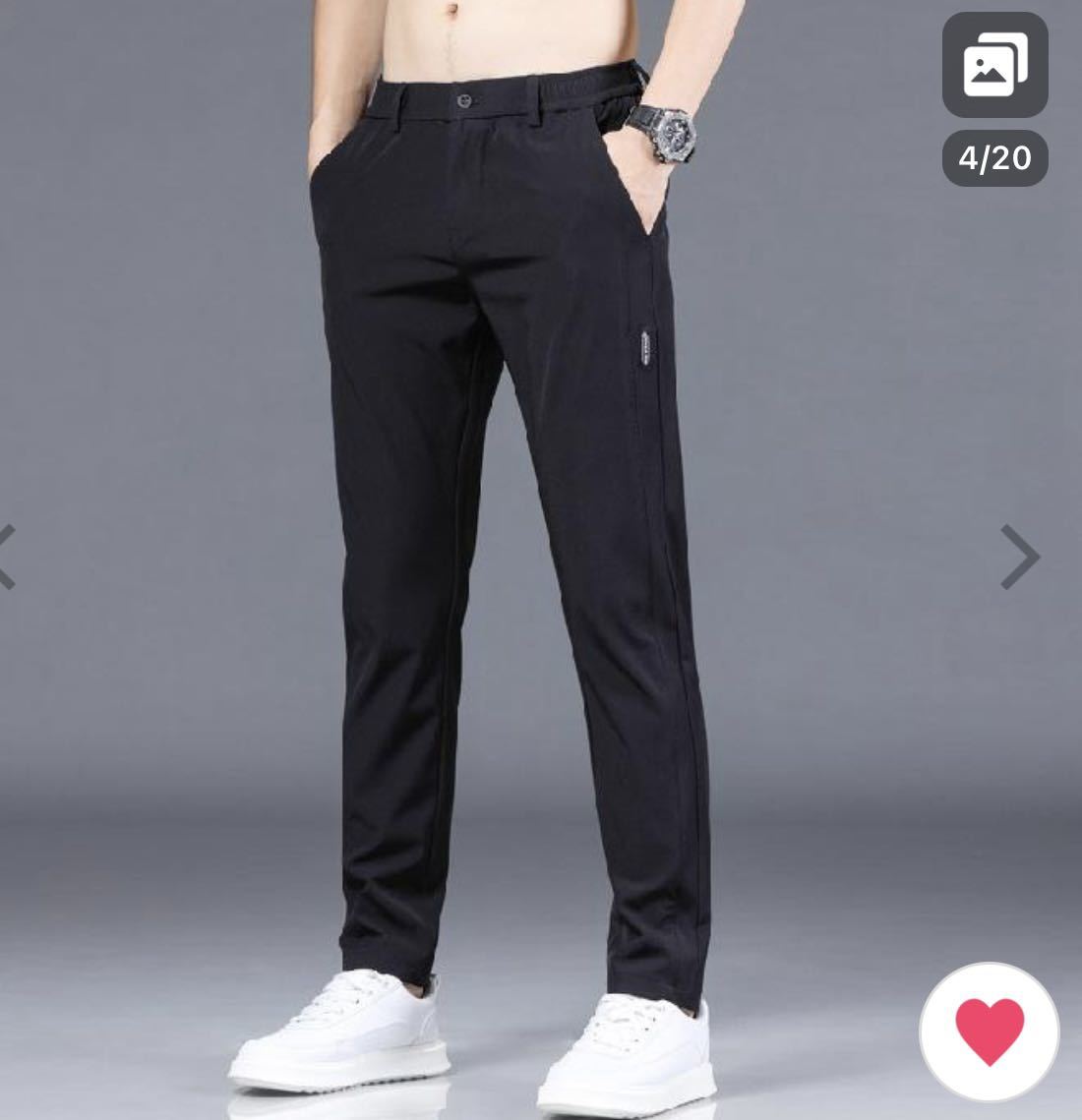 メンズ　スラックス　ゴルフパンツ　ウエスト32_1