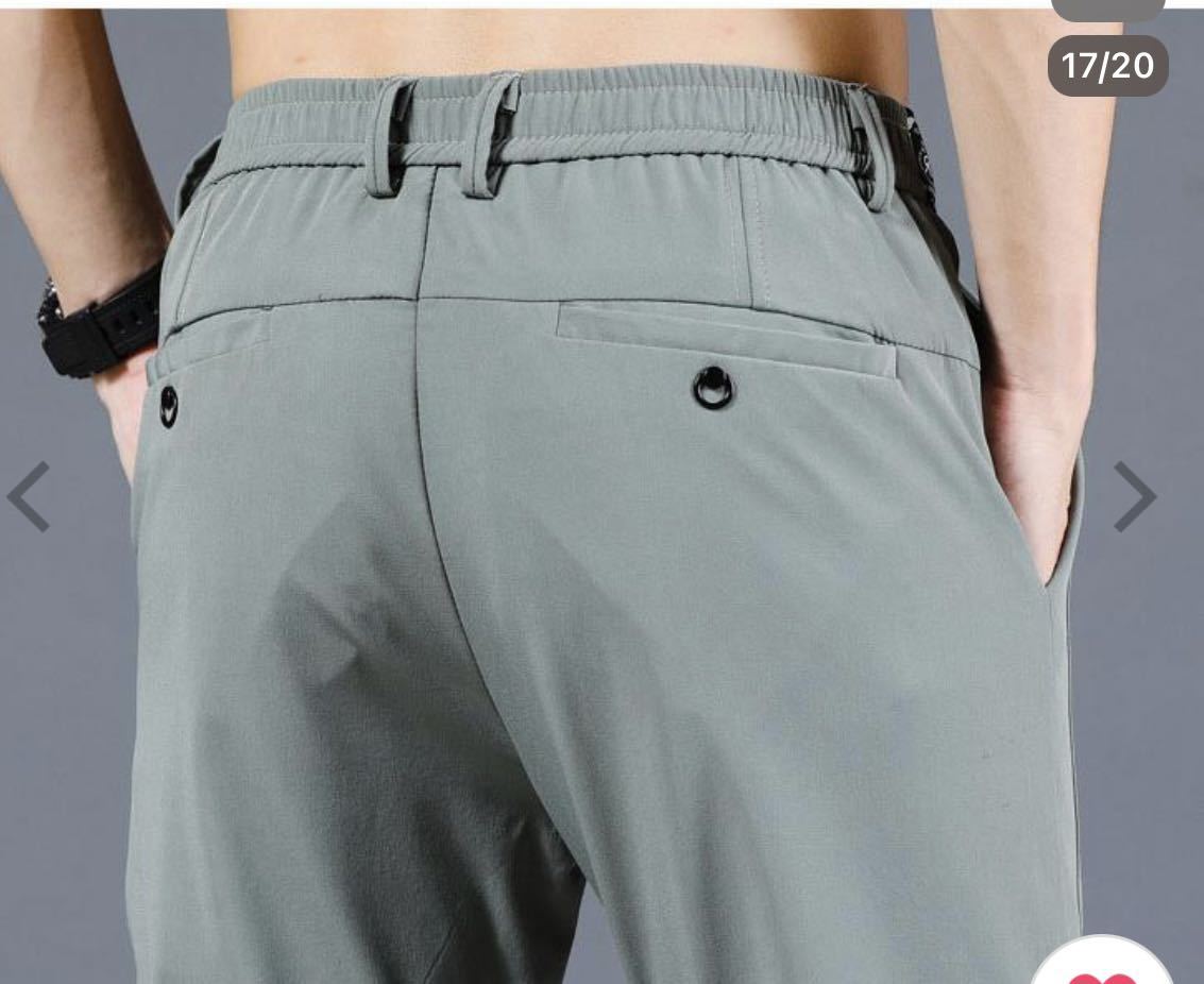 メンズ　スラックス　ゴルフパンツ　ウエスト32_9