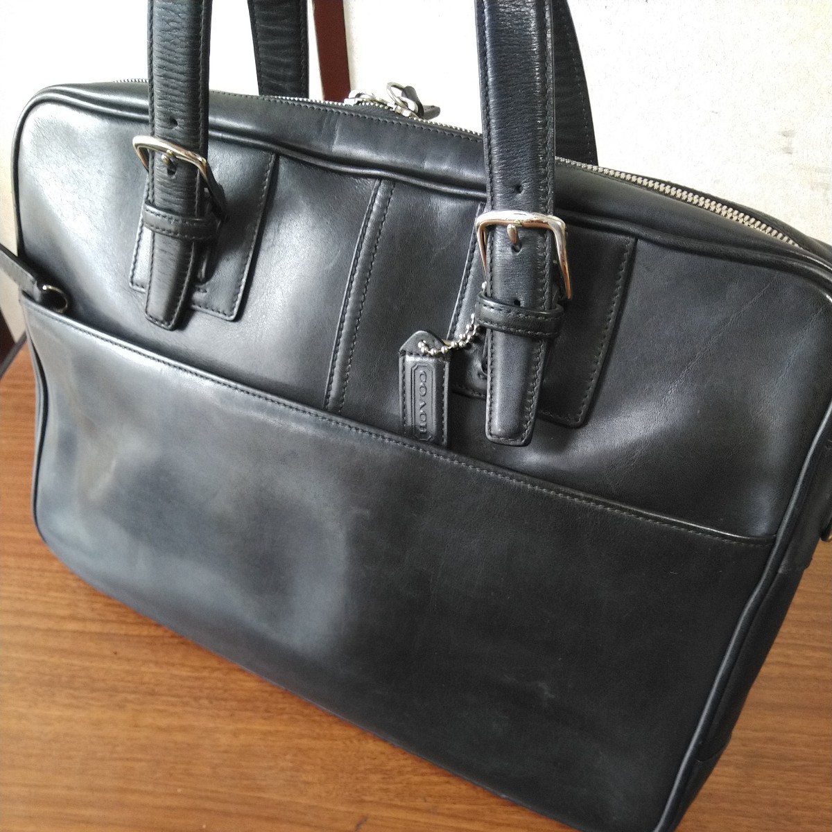 極美品 コーチ 2way ビジネスバッグ グラブタンレザー 0546 茶 大