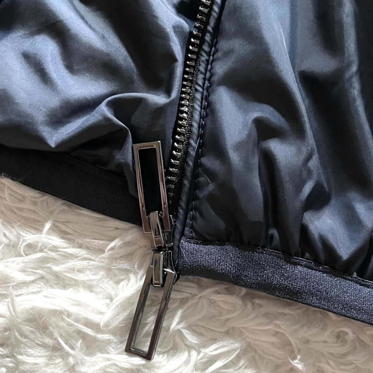 ARMANI COLLEZIONI アルマーニ ナイロンジャケット 52 黒 ARMANI