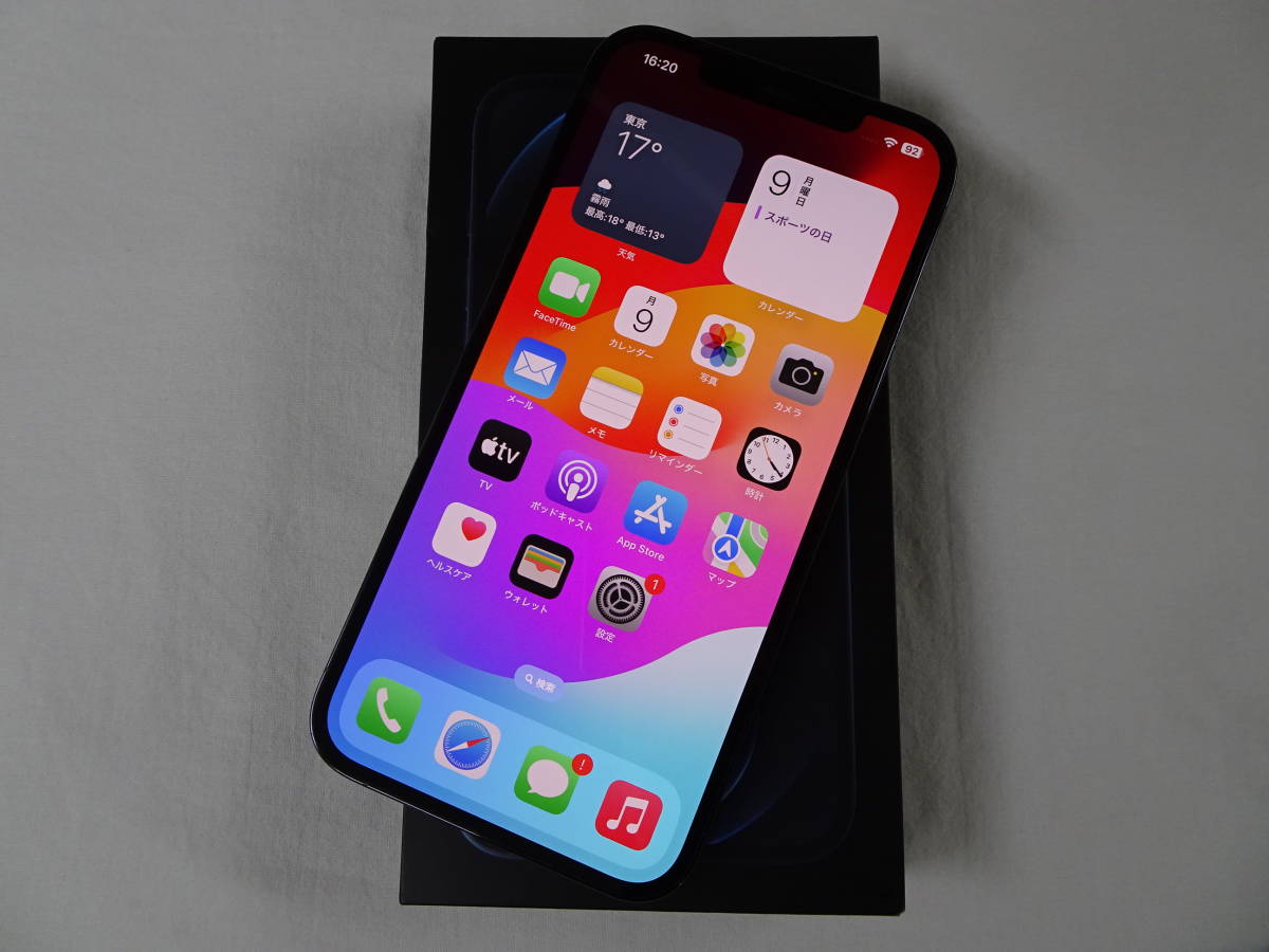 docomo SIMロック解除済 iPhone 12 Pro MAX 256GB パシフィックブルー 