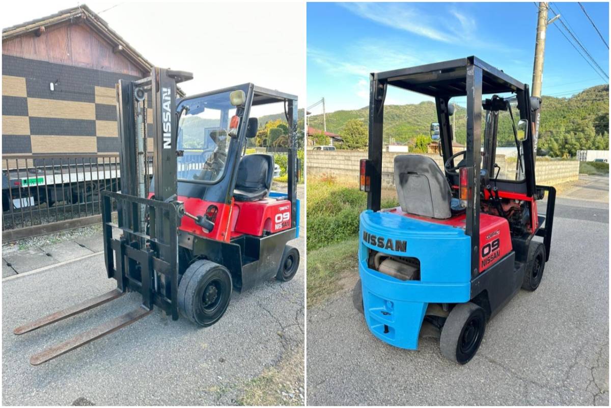 日産 フォークリフト☆ガソリン☆NSJ01型☆ 最大荷重900kg☆ 揚高3m