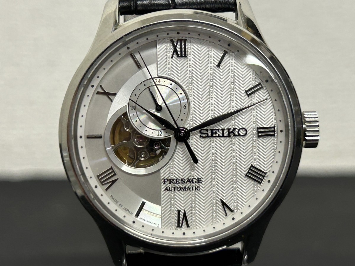 美品 A1 稼動品 SEIKO セイコー 4R39-00W0 PRESAGE プレサージュ 白 