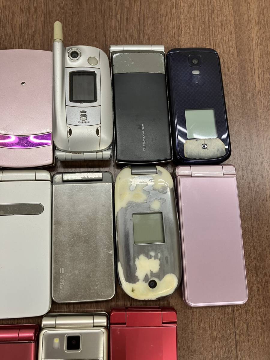 ガラケー 【M】ガラケーまとめ17点 au DOCOMO Softbank J-PHONE 他