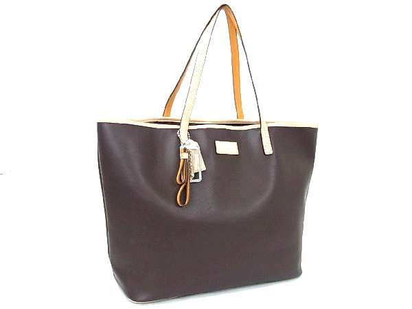  1円 COACH コーチ F24341 PVC&times;レザー トートバッグ ショルダーバッグ 肩掛け レディース ブラウン系 AQ4760(トートバッグ)｜売買されたオークション情報、yahooの商品情報をアーカイブ公開 - オ かばん、バッグ