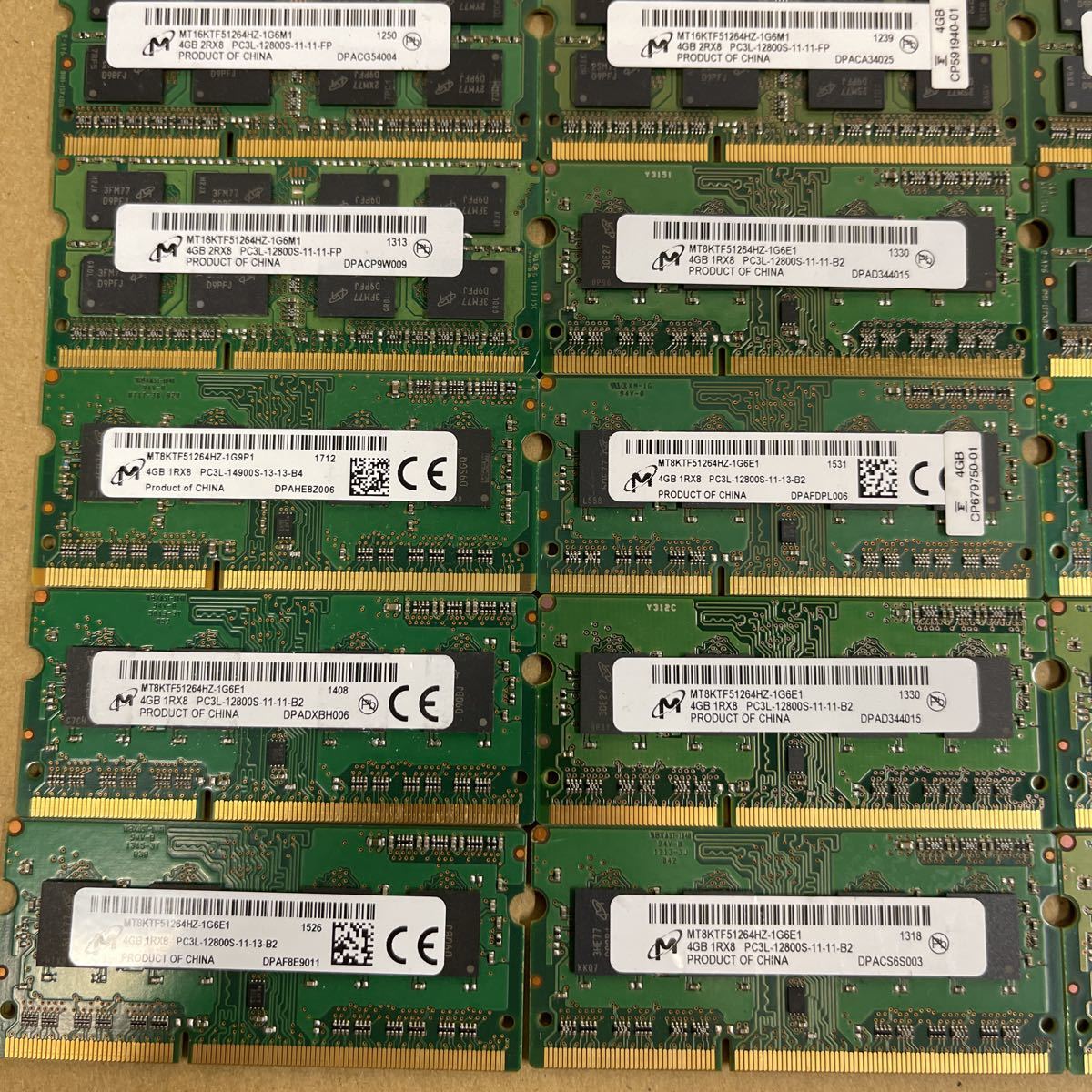 Micron 4GB 1RX8 ノートPC用メモリ DDR4 PC3L-14900S 1Rx8 B5-2◇SK 8GB