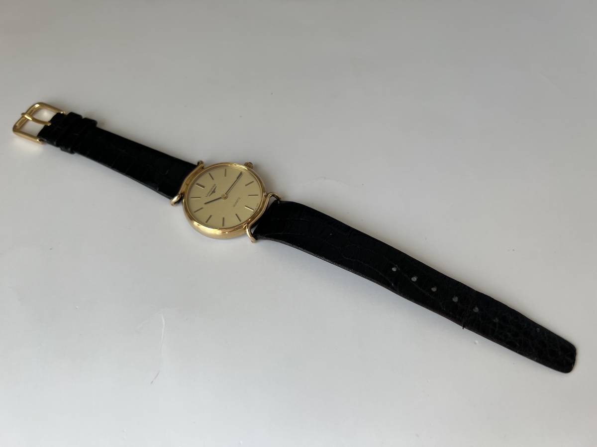 Y4稼働品 LONGINES ロンジン QUARTZ 717 SWISS 4356 ゴールド文字盤