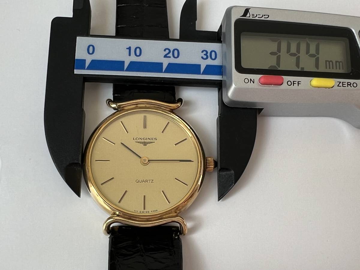 稼働品】LONGINES 717.4356 ゴールド文字盤 Yahoo!オークション