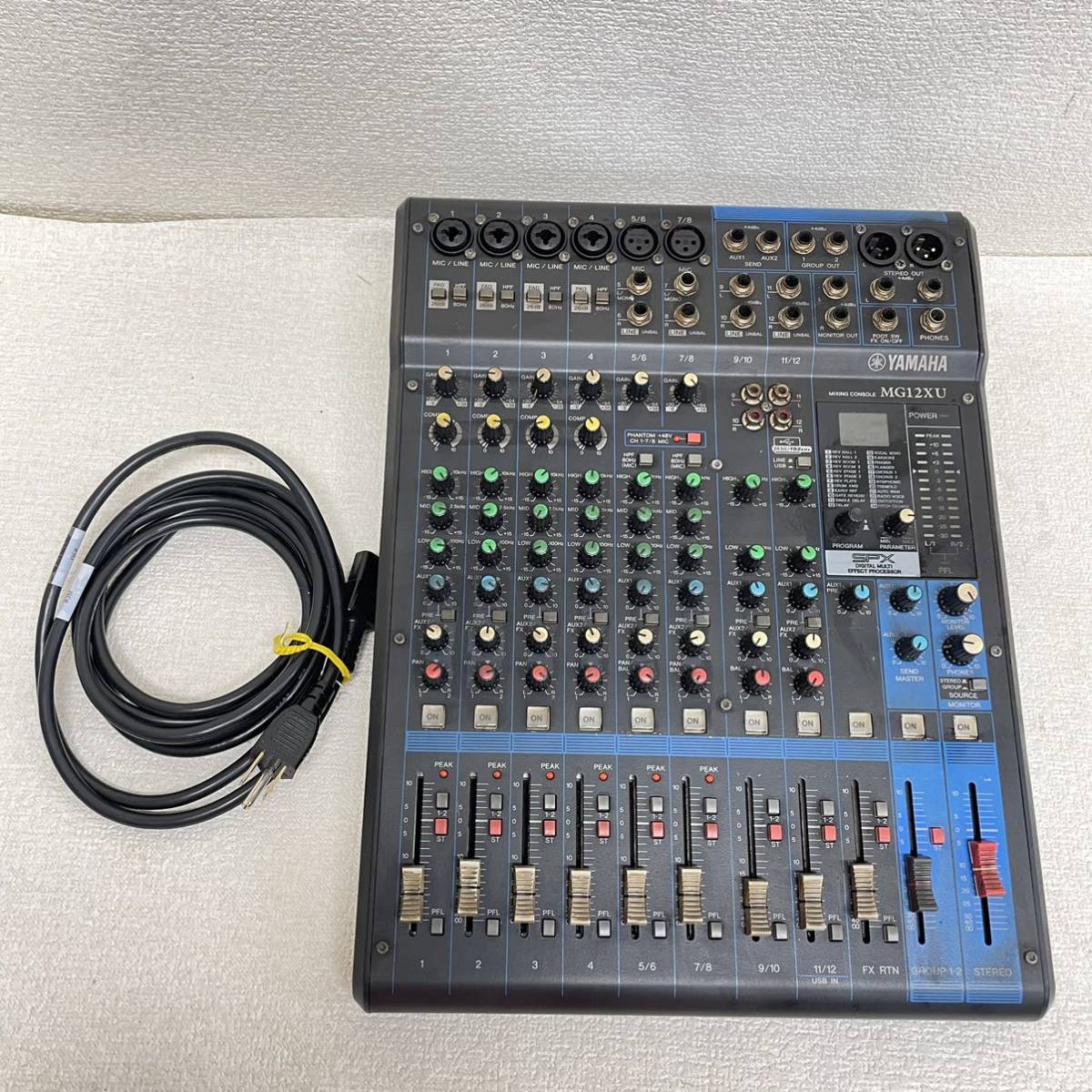 B5）YAMAHA ミキシングコンソール　MG12XU 通電OK 現状品（4）