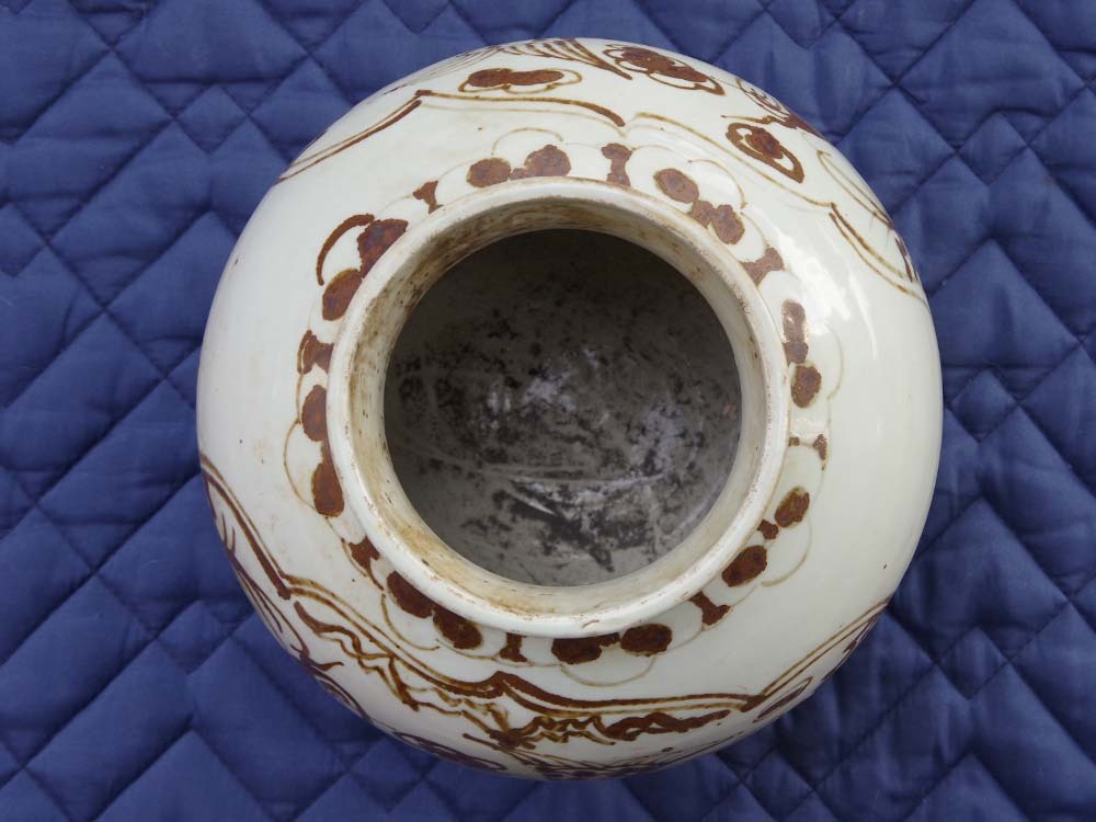 古道具 陶器 壺 花瓶 骨董 一部欠けあり、欠けた部位あり 李朝