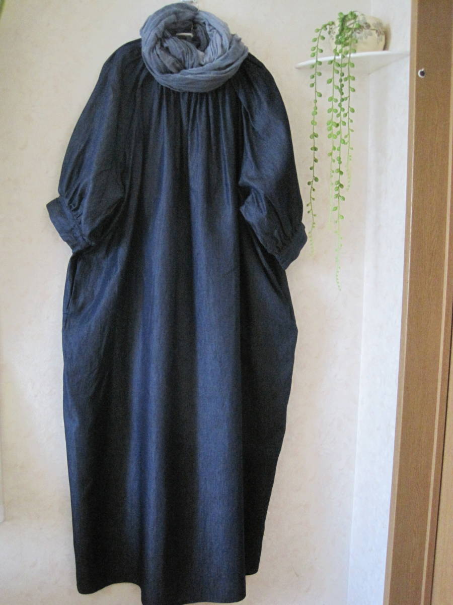 ★１回着・AMERICAN HOLIC・アメリカンホリック・ロングワンピース・デニム生地・ドルマン袖・ゆったりLサイズ・送料５１０円★