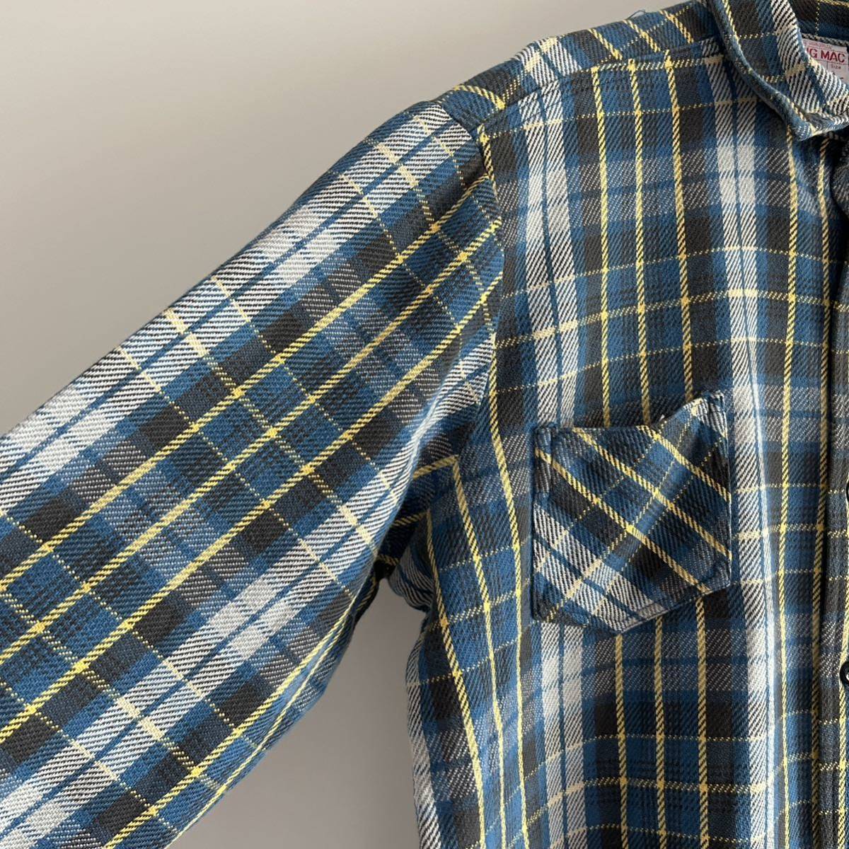 70s BIG MAC ビッグマック JCペニー USA製 ネルシャツ ワークシャツ L ヘビーネル 厚手 チェック 古着 オリジナル ヴィンテージ