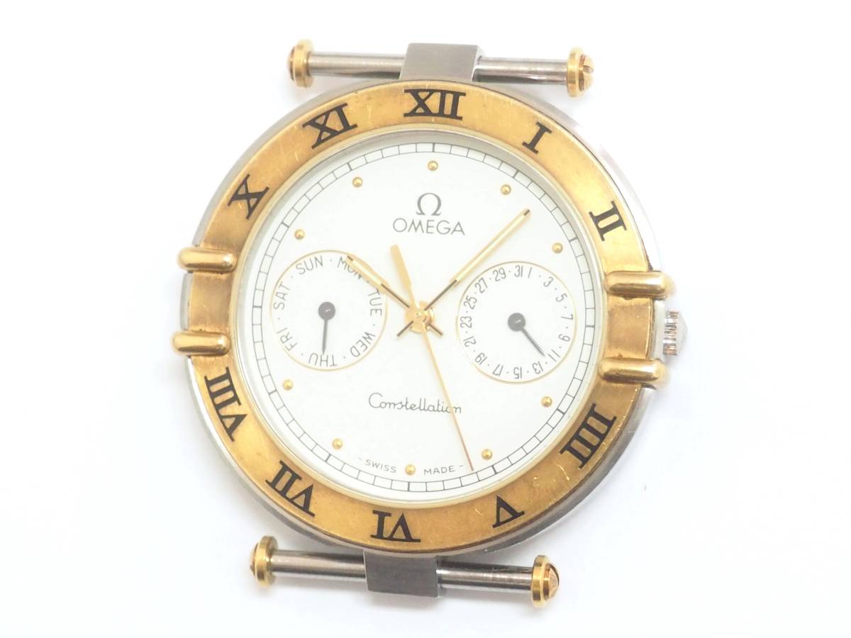 ★OMEGA オメガ コンステレーション デイデイト SS×K18YG コンビ クォーツ メンズ 腕時計 稼働品