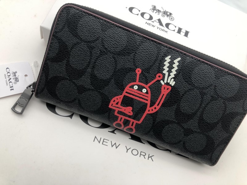 コーチ COACH 長財布 ラウンドファスナー ストラップ シグネチャー COACH コーチ 長財布 F74597 シグネチャー ラウンドファスナー