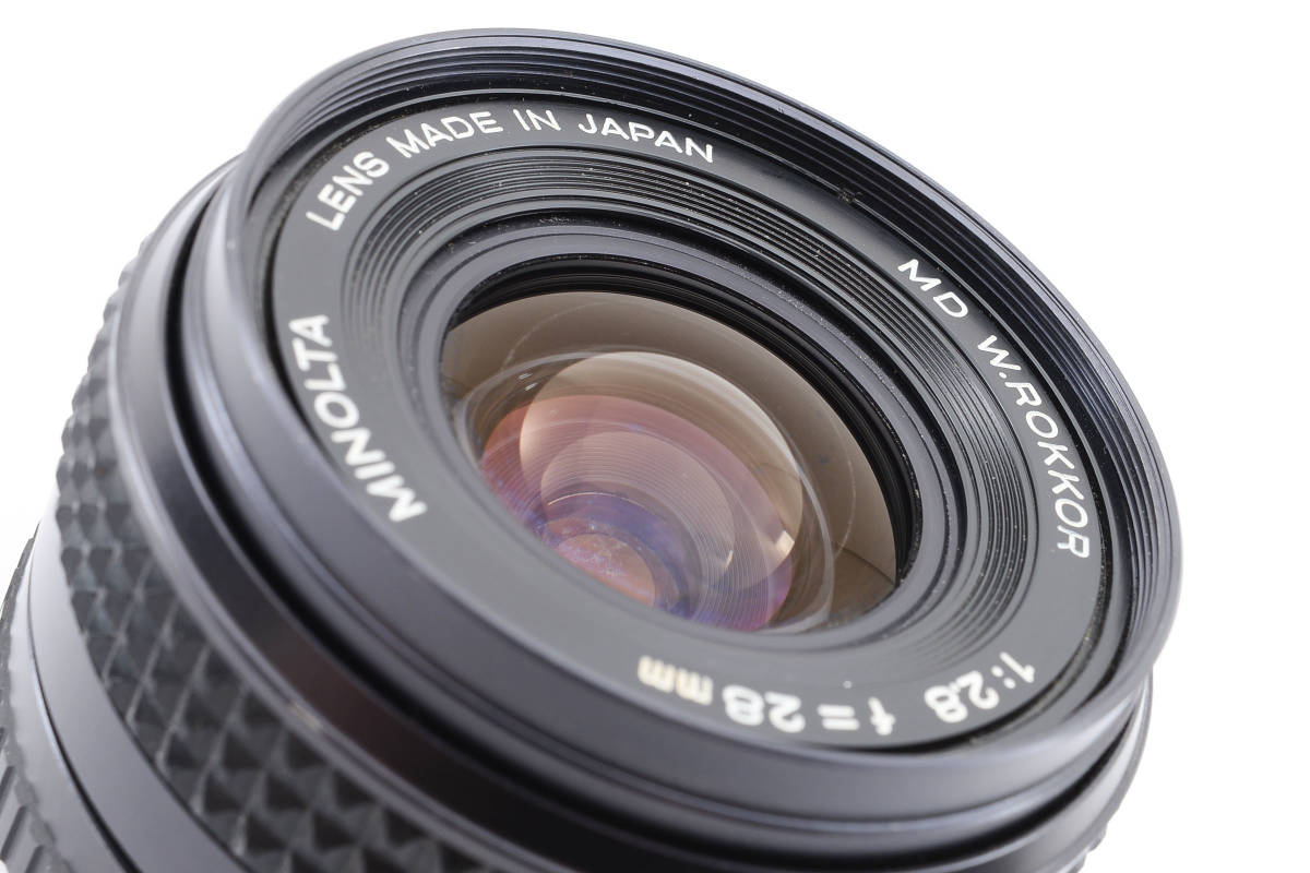 MINOLTA MD 28mm 1:2.8 単焦点・広角レンズ （極上品 ☆ 極上級☆ MINOLTA
