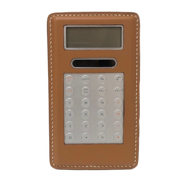 エルメス HERMES 電卓 レザー ブラウン 【公式通販】