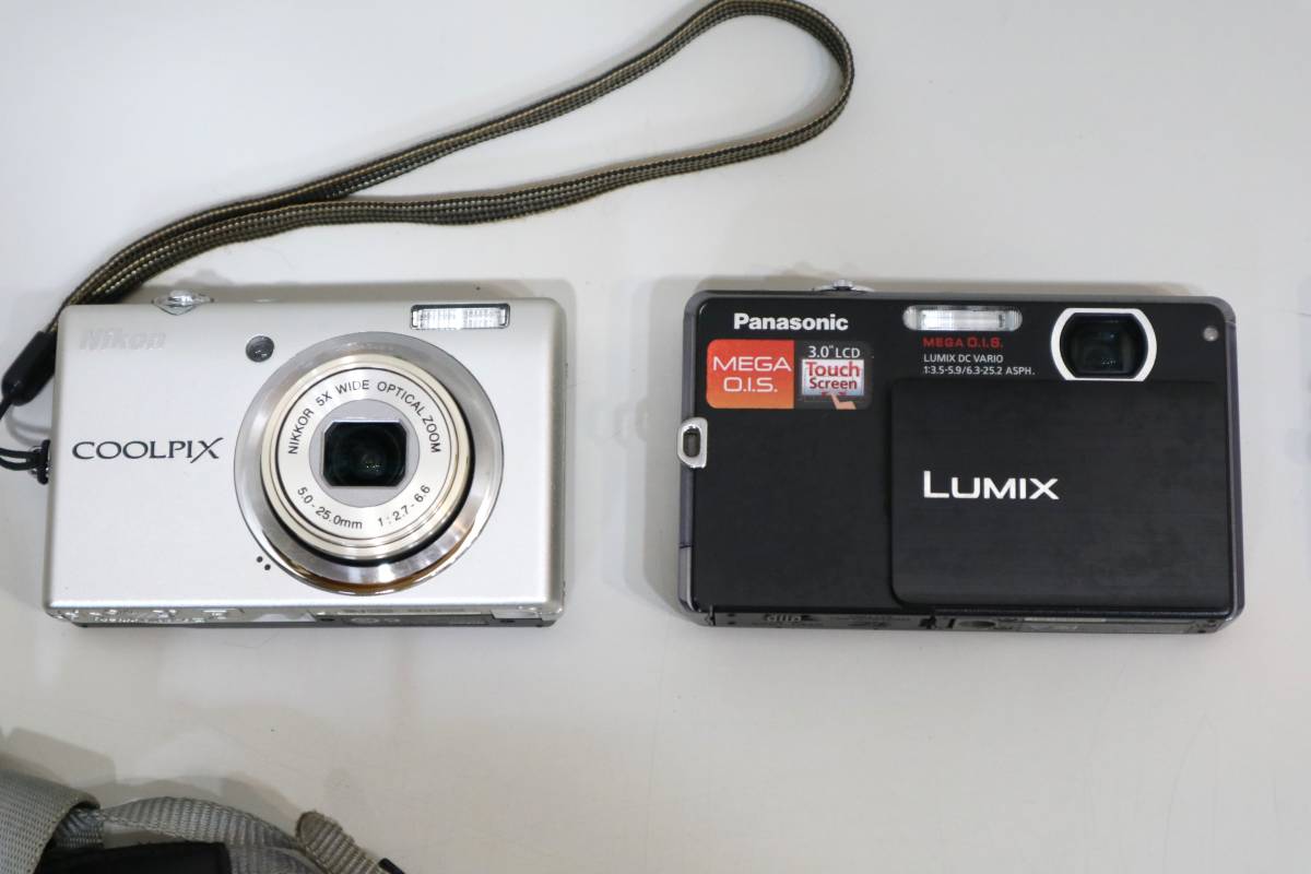 1円～ 8台まとめて デジカメ Nikon/Canon/SONY/Panasonic/OLYMPUS 