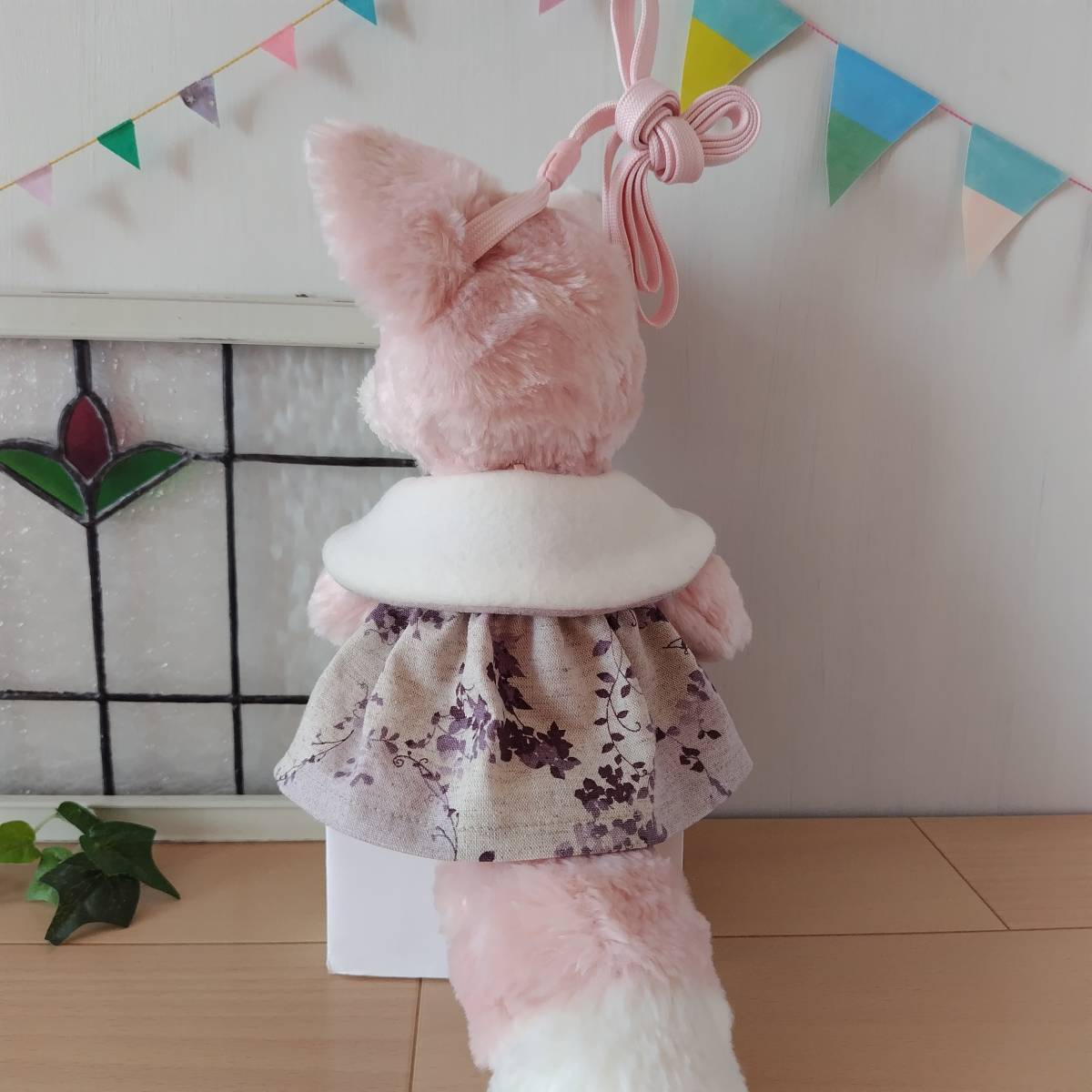 リーナベル ショルダーバッグ コスチューム モーブ色の花柄ふんわり 