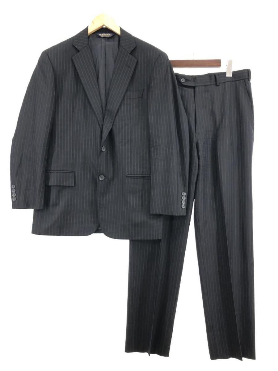 BROOKS BROTHERS ブルックスブラザーズ ウール混 ストライプ セットアップ ジャケット パンツ スーツ size33Ｗ/ネイビー ◇■djc0 メンズ