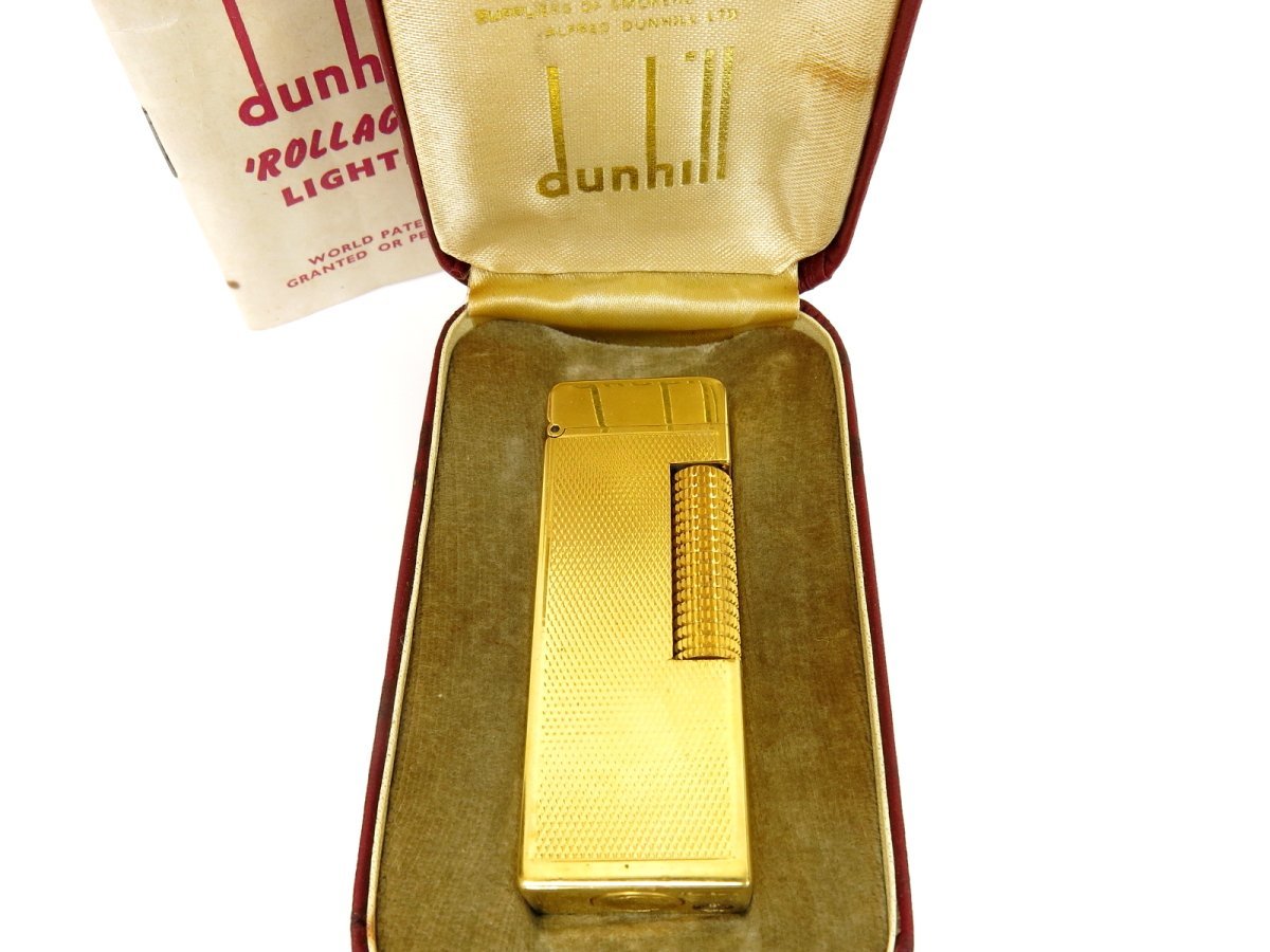 ◇美品◇dunhill ダンヒル◇ローラー ガス ライター◇ゴールド◇火花 