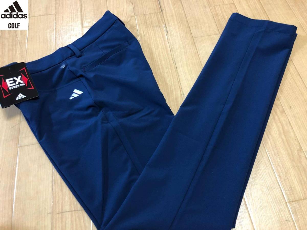 adidas Golf(アディダスゴルフ) 秋冬 UPF50、ストレッチ テーパード スリーストライプ ロングパンツ NMJ85(CONAVY)９２