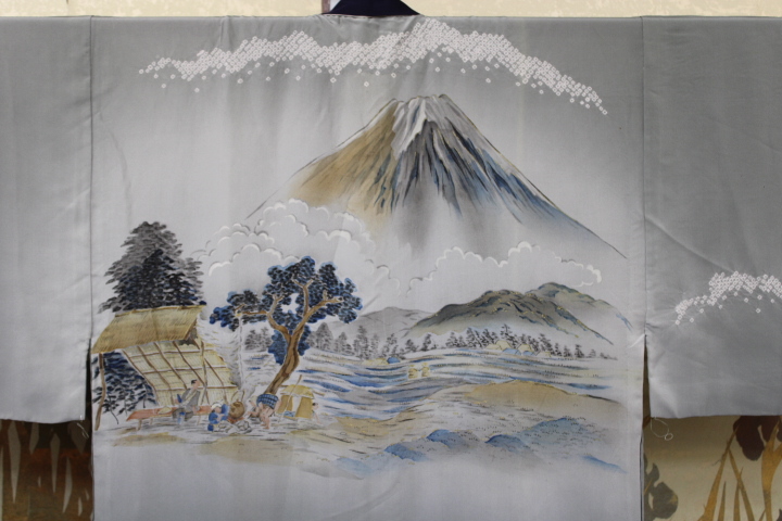 仕立てオーダー長襦袢 洗える 駒絽 きもの今昔5954 男の和服