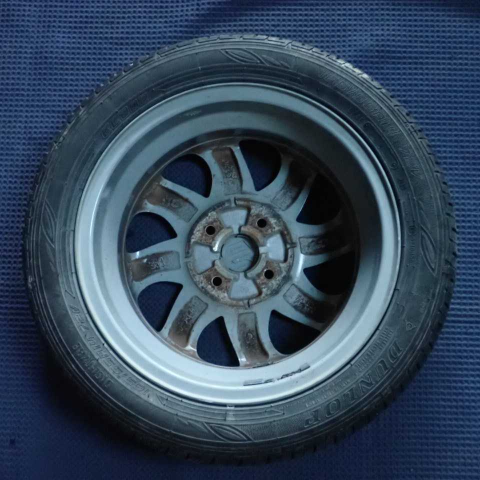 平成25年 パレット SW MK21S 純正 アルミホイール タイヤ 1本 4穴 165
