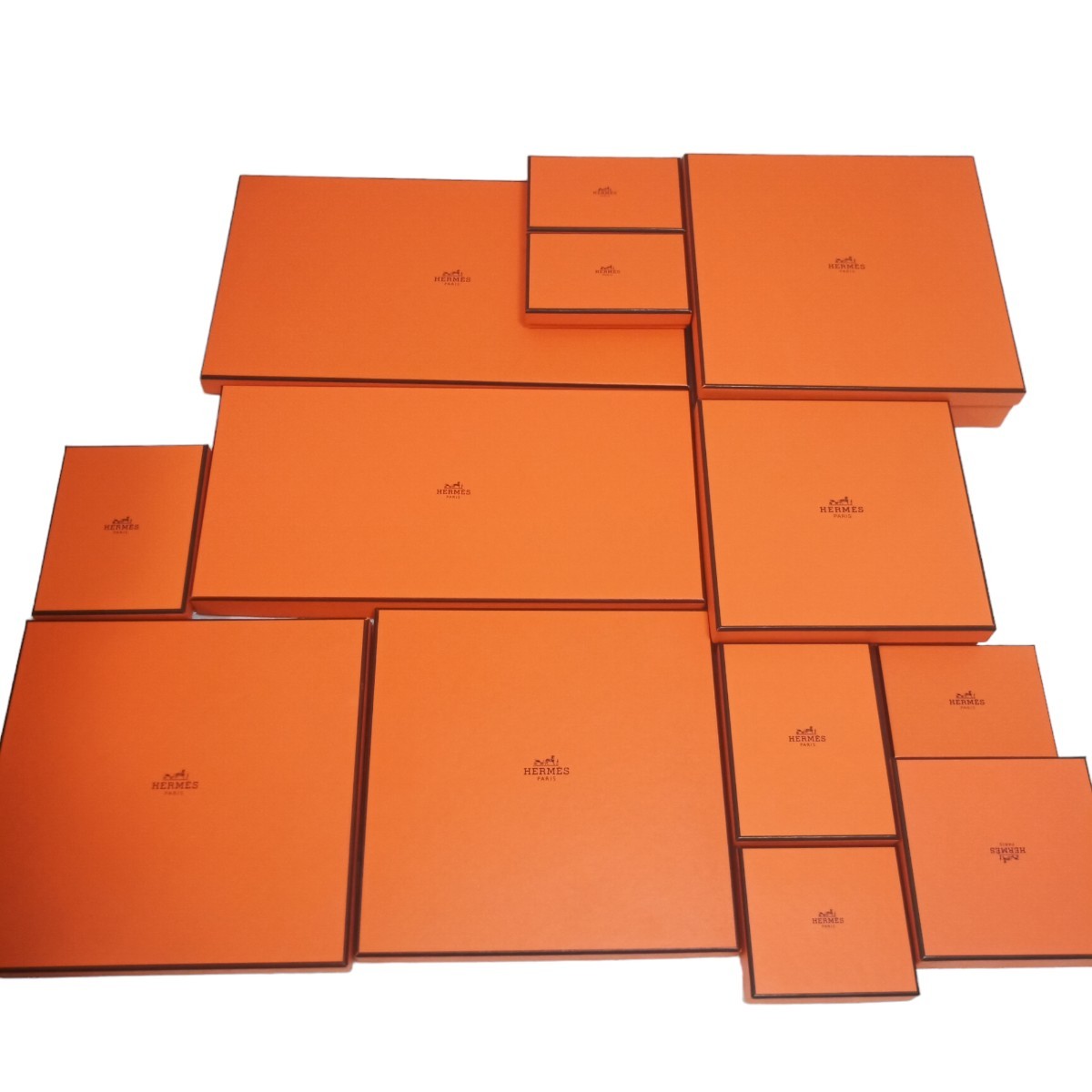 ★13個セット★ Hermes エルメス 空箱 ボックス 空き箱 箱 BOX ボックス 純正 オレンジボックス 化粧箱 13個 FG102423