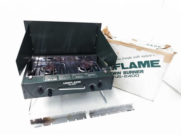 UNIFLAME アウトドアカセットコンロ 2バーナー　US-2400 アウトドア UNIFLAME アウトドアカセットコンロ 2バーナー US-2400
