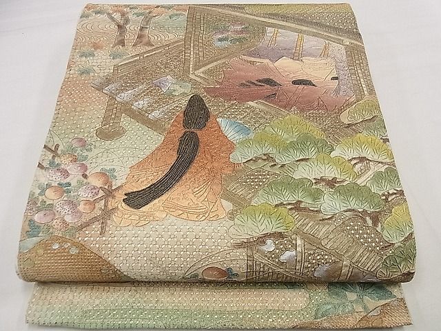 平和屋□極上 創業280年 誉田屋源兵衛 六通柄袋帯 銀座きしや 証紙付き