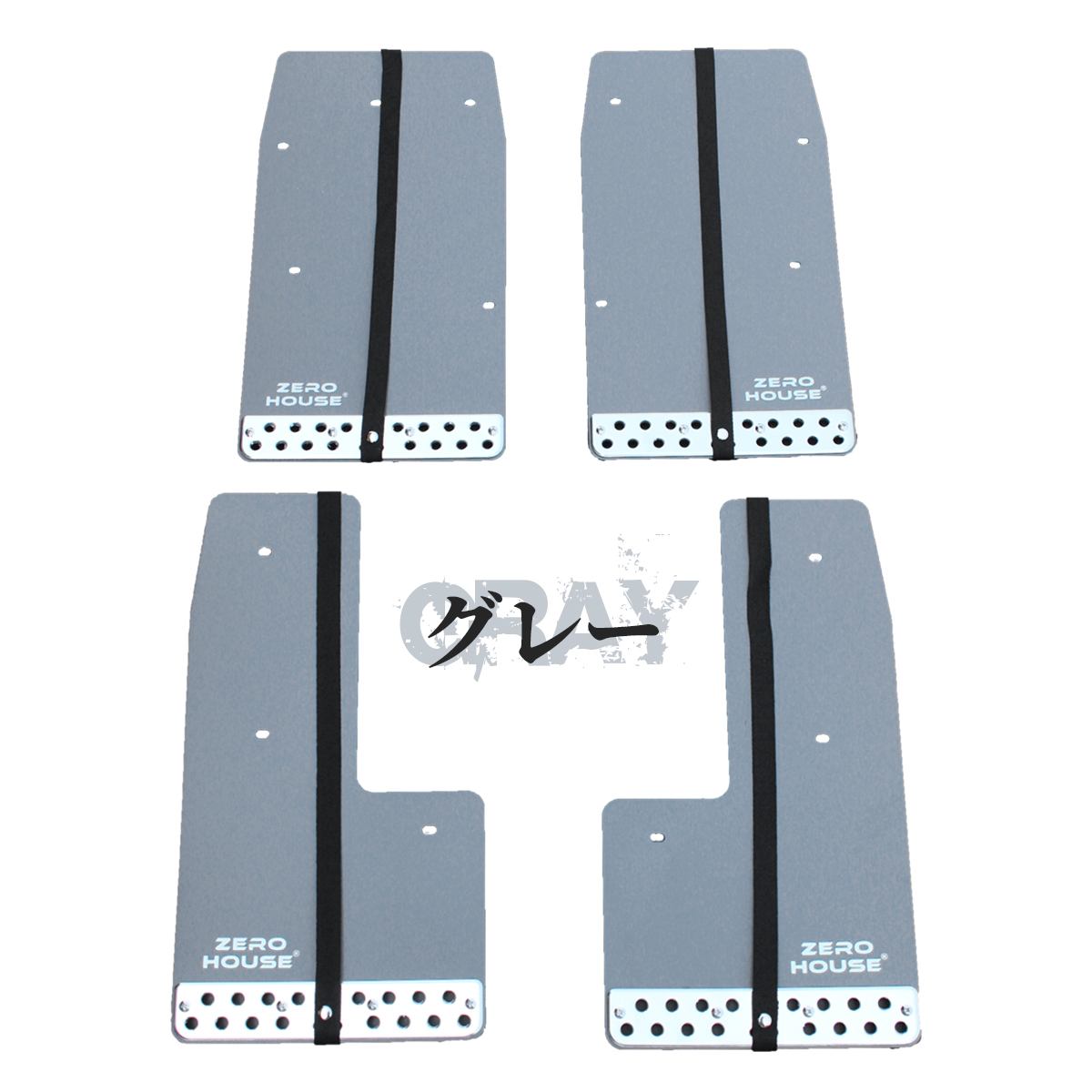 200系ハイエース マッドガード 泥除け 1台分 200系全型対応 車検対応 レジアスエース トヨタ 高品質 グレー　3