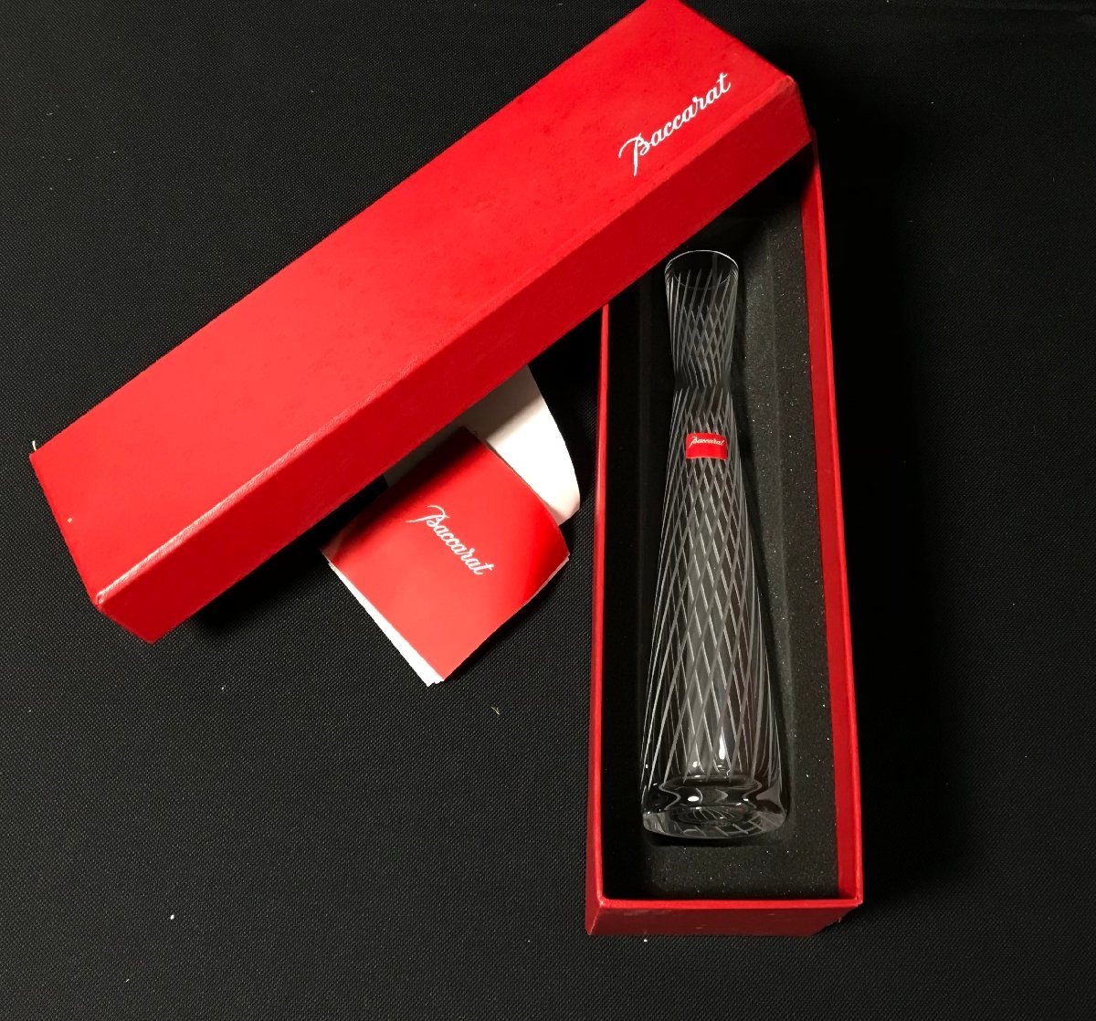 銀座和光[バカラ未使用一輪挿し 未使用 Baccarat バカラ 花瓶 一輪挿し
