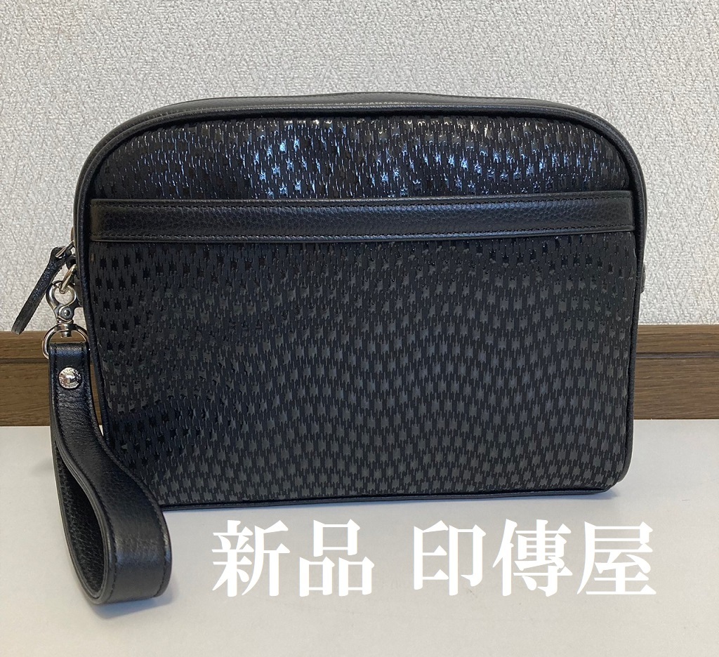 未使用品】印傳屋 印伝 パッチワークハンドバッグ JRA公認 鹿革 印傳
