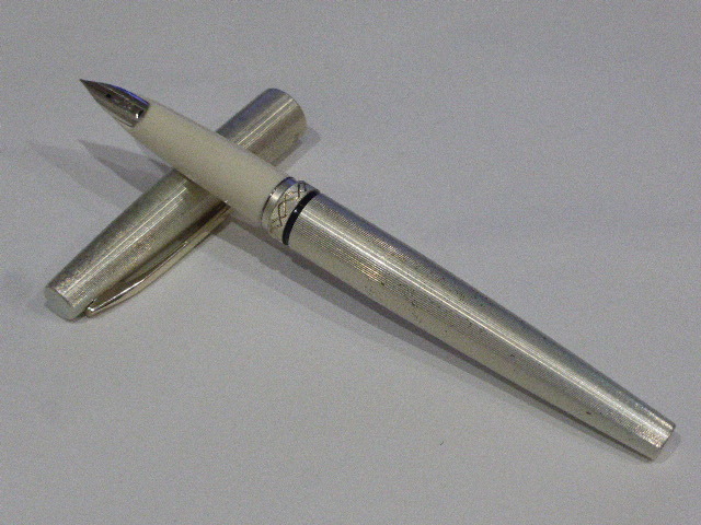 パイロット 万年筆 エリート ペン先18K STERLING SILVER刻印有 Elite PILOT スクリプト SCRIPT 文房具 筆記用具 スターリングシルバー