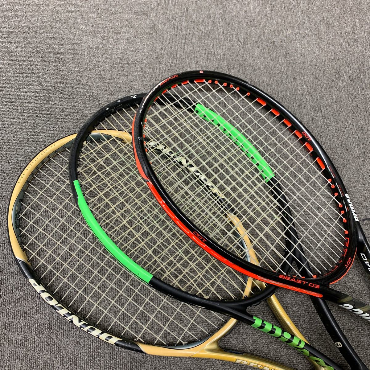 23011012■中古品　 テニスラケット９本セット