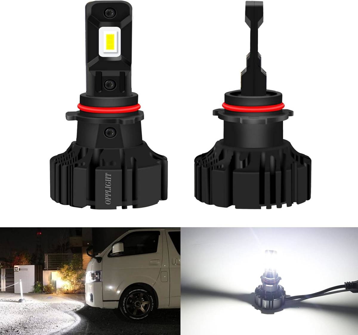 OPPLIGHT PSX26W LED フォグランプ 6000K 白色 ホワイト 車検対応 トヨタ ハイエース200系 H24.5~ KDH/TRH/GDH 200系 3型後期〜6型 6000LM 