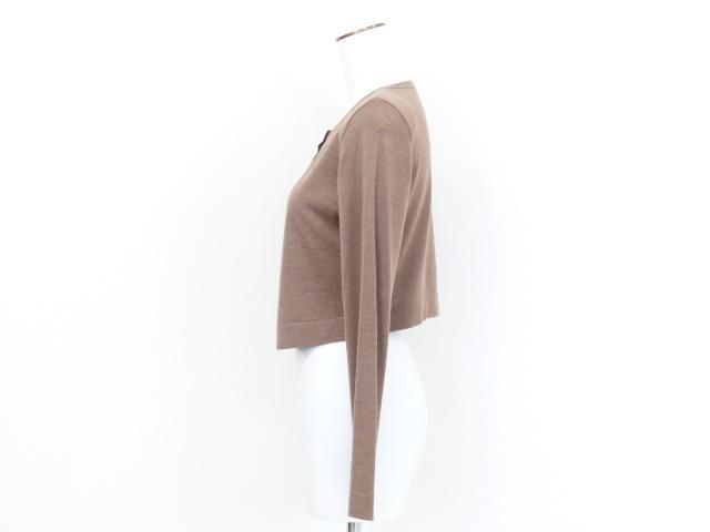 FOXEY カーディガン アッパースタンダード 38 ブラウン カシミヤシルク