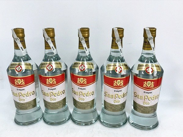 MQE98854SGM ☆未開栓☆シンガニ サンペドロ オロ 蒸留酒 40％ 750mL×5本
