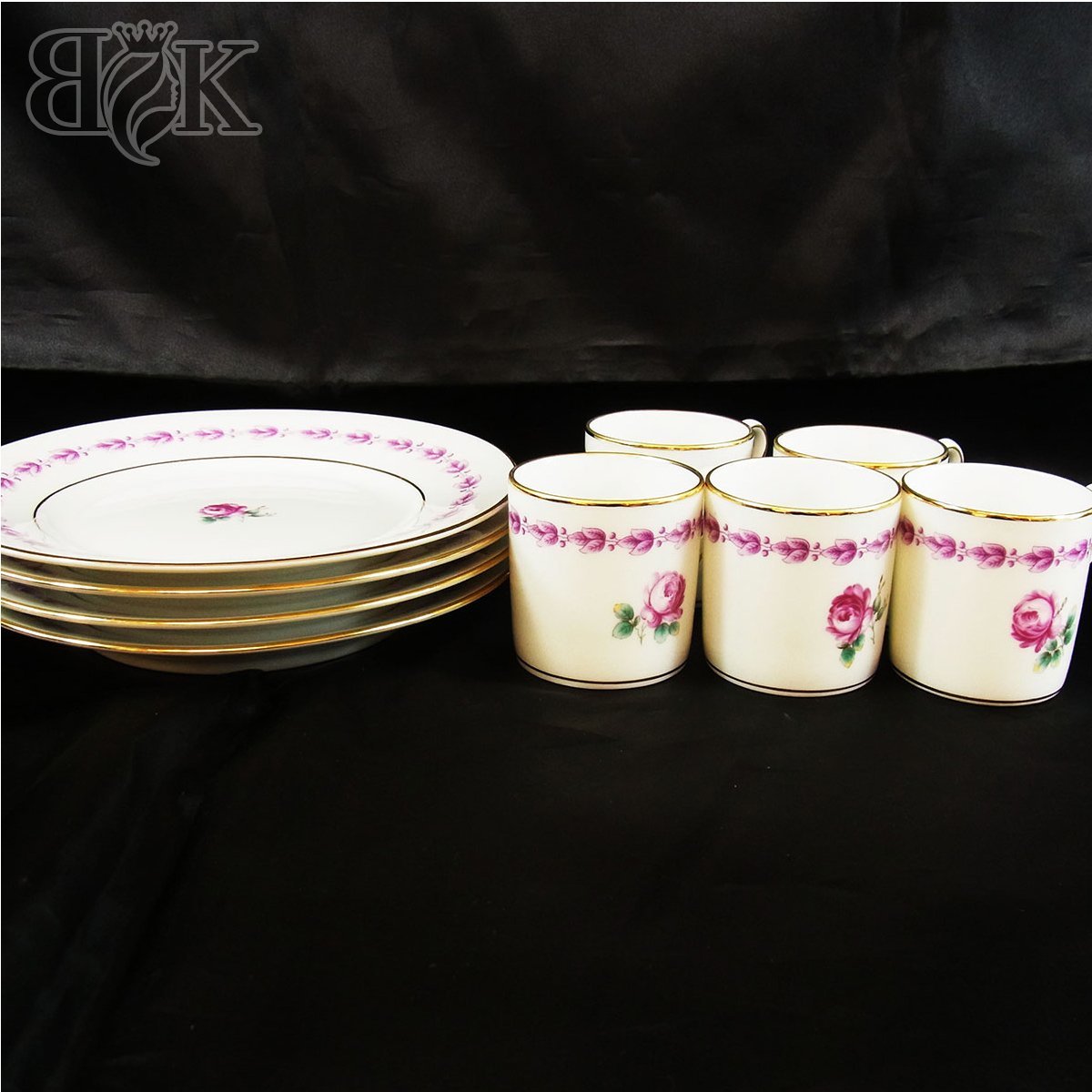 リチャードジノリ ローズ 薔薇 花柄 カップ5点 皿4枚セット 食器