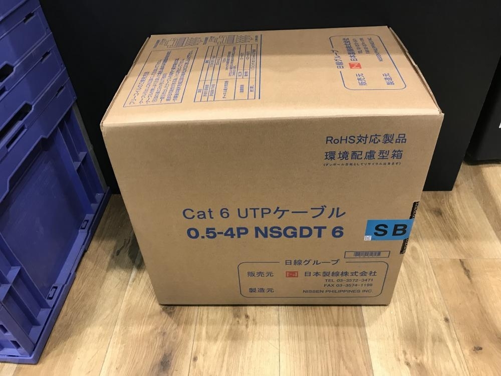 赤色 日本製線 Cat 6 UTP NSGDT 6 未使用品 RD 300m 0.5-4P NSGDT6