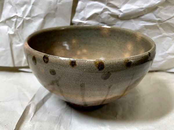 吉田喜彦 造 粉引茶碗 茶道具 抹茶茶碗 五十三年 土灰釉