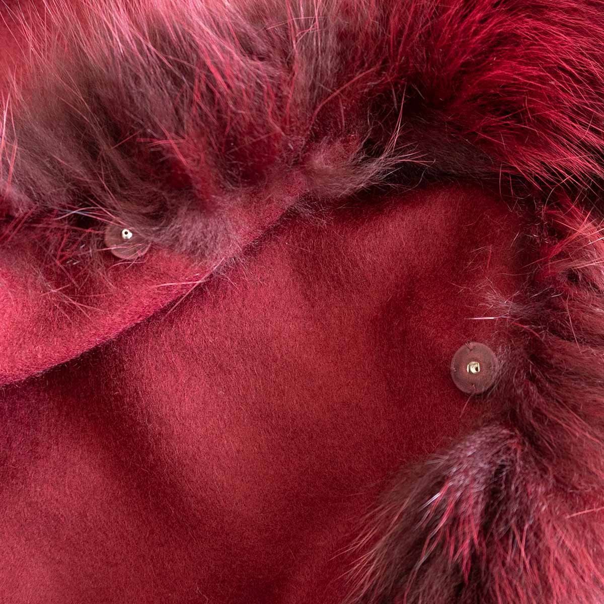 JEAN 【最高級】JEAN LOUIS SCHERRER【カシミヤ×フォックス ポンチョ