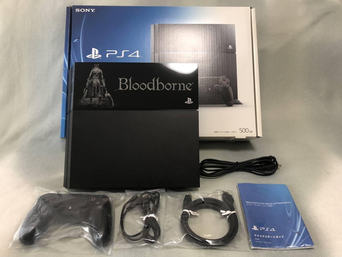 【セール，2025】 プレイステーション4 500GB CUH-1100AB01 ジェット ブラック Bloodborne Limited Edition ソフト無し HDDベイカバー 本体付属品完備 PS4(PS4本体)｜売買されたオークション情報、yahooの商品情報をアーカイブ PS4本体